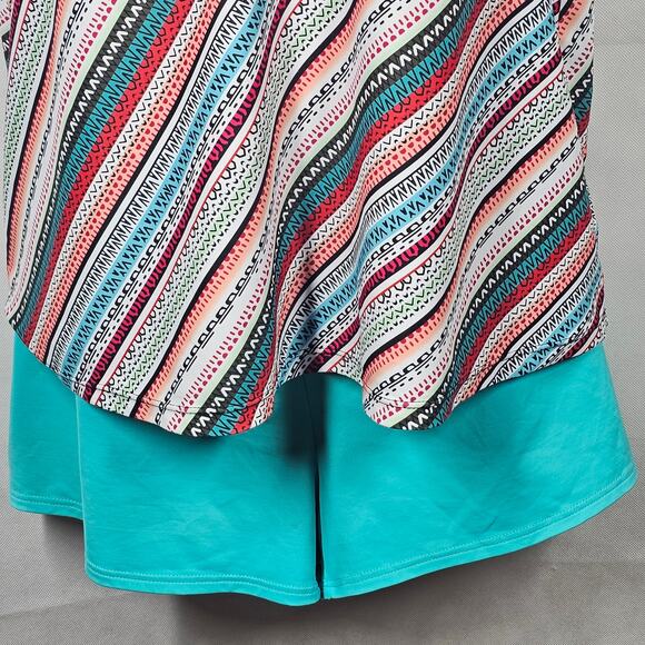 Lands' End Swim Shorts Scuba Blue Solid Size 12P + Bonus Tankini Top XL - Picture 10 of 10